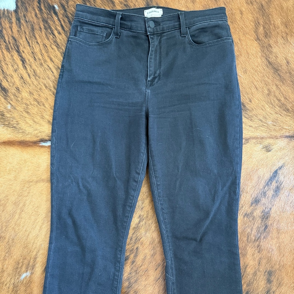 L'AGENCE Sada Slim-Leg Cropped Jean Size 31